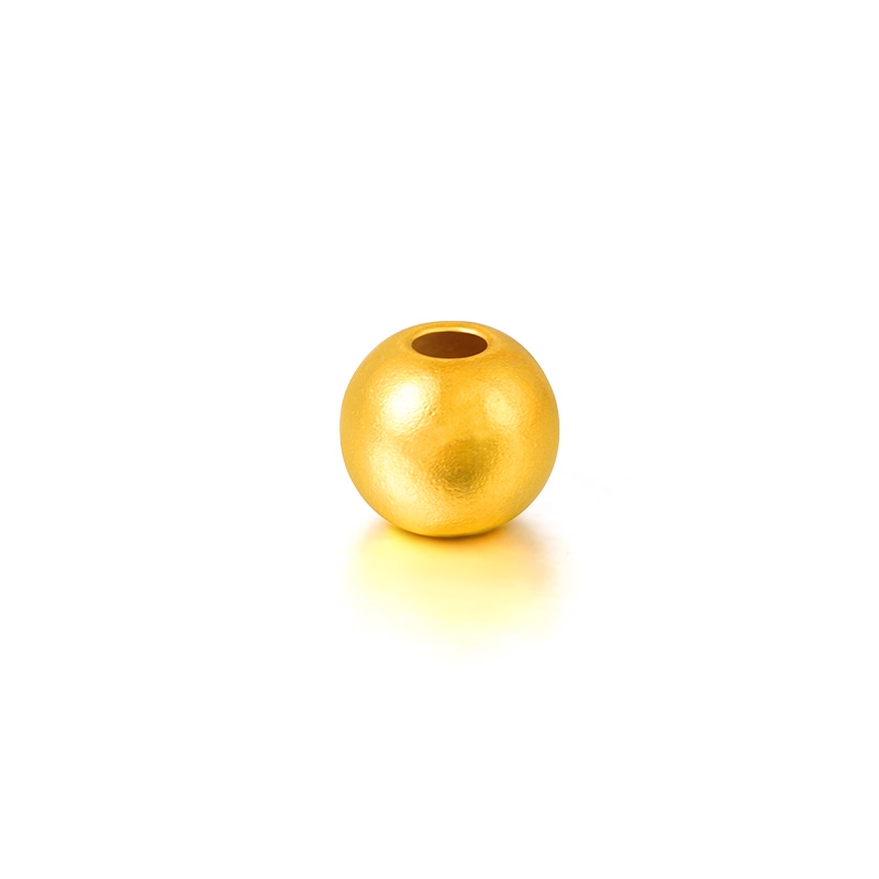 足金999#古法4MM金珠配件